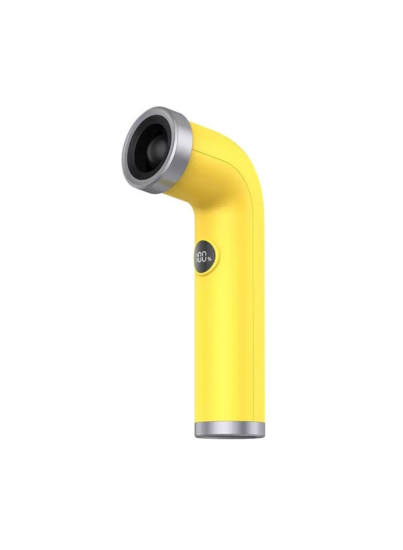Manhua Portable Bladeless Handheld Fan with LED Display,100-Speed Turbo Airflow,3000mAh Rechargeable Cooling Fan - Image 1